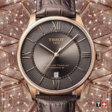 Buy Shop Tissot Chemin des Tourelles Powermatic 80 Brown Dial Brown Leather Strap Watch for Men - T099.407.36.448.00 USA Online