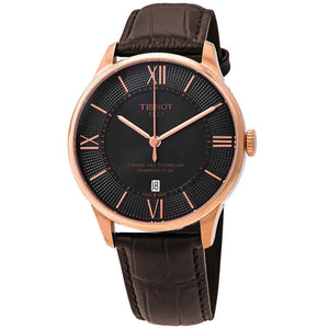 Buy Shop Tissot Chemin des Tourelles Powermatic 80 Brown Dial Brown Leather Strap Watch for Men - T099.407.36.448.00 USA Online
