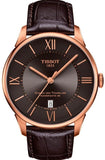 Buy Shop Tissot Chemin des Tourelles Powermatic 80 Brown Dial Brown Leather Strap Watch for Men - T099.407.36.448.00 USA Online