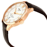 Buy Shop Tissot Chemin Des Tourelles Powermatic 80 Cosc Silver Dial Brown Leather Strap Watch For Men - T099.408.36.038.00 USA Online