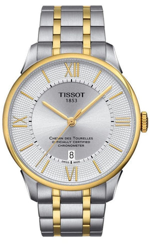 Buy Shop Tissot Chemin Des Tourelles Powermatic 80 Cosc Silver Dial Two Tone Steel Strap Watch For Men - T099.408.22.038.00 USA Online