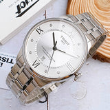 Buy Shop Tissot Chemin Des Tourelles Powermatic 80 Diamonds Silver Dial Silver Steel Strap Watch for Men - T099.407.11.033.00 USA Online