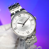 Buy Shop Tissot Chemin Des Tourelles Powermatic 80 Diamonds Silver Dial Silver Steel Strap Watch for Men - T099.407.11.033.00 USA Online