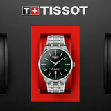 Buy Shop Tissot Chemin des Tourelles Powermatic 80 Green Dial Silver Steel Strap Watch for Men - T139.407.11.091.00 USA Online