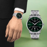 Buy Shop Tissot Chemin des Tourelles Powermatic 80 Green Dial Silver Steel Strap Watch for Men - T139.407.11.091.00 USA Online