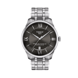 Buy Shop Tissot Chemin Des Tourelles Powermatic 80 Grey Dial Silver Steel Strap Watch for Men - T139.407.11.068.00 USA Online