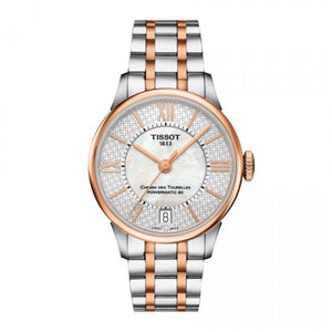 Buy Shop Tissot Chemin Des Tourelles Powermatic 80 Helvetic Price Lady Silver Dial Two Tone Steel Strap Watch For Women - T099.207.22.118.01 USA Online