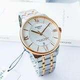 Buy Shop Tissot Chemin des Tourelles Powermatic 80 Helvetic Pride Silver Dial Two Tone Steel Strap Watch for Men - T099.407.22.038.01 USA Online