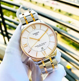 Buy Shop Tissot Chemin des Tourelles Powermatic 80 Helvetic Pride Silver Dial Two Tone Steel Strap Watch for Men - T099.407.22.038.01 USA Online