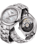 Buy Shop Tissot Chemin Des Tourelles Powermatic 80 Helvetic Silver Dial Silver Steel Strap Watch For Women - T099.207.11.116.00 USA Online