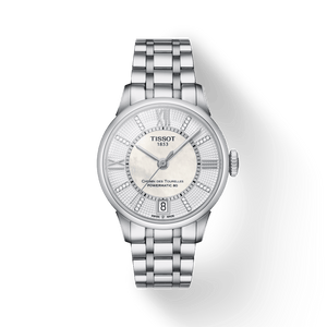 Buy Shop Tissot Chemin Des Tourelles Powermatic 80 Helvetic Silver Dial Silver Steel Strap Watch For Women - T099.207.11.116.00 USA Online