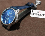 Buy Shop Tissot Chemin Des Tourelles Powermatic 80 Lady Blue Dial Blue Leather Strap Watch For Women - T099.207.16.047.00 USA Online