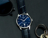 Buy Shop Tissot Chemin Des Tourelles Powermatic 80 Lady Blue Dial Blue Leather Strap Watch For Women - T099.207.16.047.00 USA Online