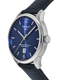 Buy Shop Tissot Chemin Des Tourelles Powermatic 80 Lady Blue Dial Blue Leather Strap Watch For Women - T099.207.16.047.00 USA Online