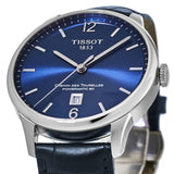 Buy Shop Tissot Chemin Des Tourelles Powermatic 80 Lady Blue Dial Blue Leather Strap Watch For Women - T099.207.16.047.00 USA Online