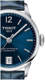 Buy Shop Tissot Chemin Des Tourelles Powermatic 80 Lady Blue Dial Blue Leather Strap Watch For Women - T099.207.16.047.00 USA Online