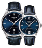 Buy Shop Tissot Chemin Des Tourelles Powermatic 80 Lady Blue Dial Blue Leather Strap Watch For Women - T099.207.16.047.00 USA Online
