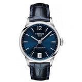 Buy Shop Tissot Chemin Des Tourelles Powermatic 80 Lady Blue Dial Blue Leather Strap Watch For Women - T099.207.16.047.00 USA Online