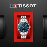Buy Shop Tissot Chemin Des Tourelles Powermatic 80 Lady Blue Dial Silver Steel Strap Watch For Women - T099.207.11.048.00 USA Online