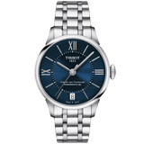 Buy Shop Tissot Chemin Des Tourelles Powermatic 80 Lady Blue Dial Silver Steel Strap Watch For Women - T099.207.11.048.00 USA Online