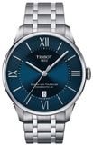 Buy Shop Tissot Chemin Des Tourelles Powermatic 80 Lady Blue Dial Silver Steel Strap Watch For Women - T099.207.11.048.00 USA Online