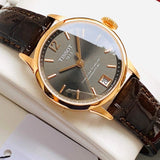 Buy Shop Tissot Chemin Des Tourelles Powermatic 80 Lady Brown Dial Brown Leather Strap Watch For Women - T099.207.36.447.00 USA Online