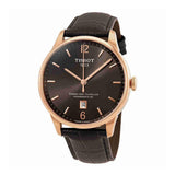 Buy Shop Tissot Chemin Des Tourelles Powermatic 80 Lady Brown Dial Brown Leather Strap Watch For Women - T099.207.36.447.00 USA Online