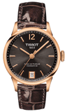 Buy Shop Tissot Chemin Des Tourelles Powermatic 80 Lady Brown Dial Brown Leather Strap Watch For Women - T099.207.36.447.00 USA Online