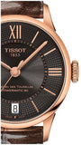 Buy Shop Tissot Chemin Des Tourelles Powermatic 80 Lady Brown Dial Brown Leather Strap Watch For Women - T099.207.36.448.00 USA Online