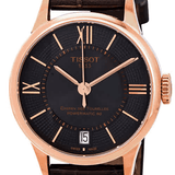 Buy Shop Tissot Chemin Des Tourelles Powermatic 80 Lady Brown Dial Brown Leather Strap Watch For Women - T099.207.36.448.00 USA Online