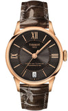 Buy Shop Tissot Chemin Des Tourelles Powermatic 80 Lady Brown Dial Brown Leather Strap Watch For Women - T099.207.36.448.00 USA Online