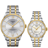 Buy Shop Tissot Chemin Des Tourelles Powermatic 80 Lady Mother of Pearl White Dial Two Tone Steel Strap Watch For Women - T099.207.22.118.00 USA Online