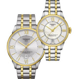 Buy Shop Tissot Chemin Des Tourelles Powermatic 80 Lady Mother of Pearl White Dial Two Tone Steel Strap Watch For Women - T099.207.22.118.00 USA Online