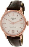 Buy Shop Tissot Chemin Des Tourelles Powermatic 80 Lady Silver Dial Brown Leather Strap Watch For Women - T099.207.36.037.00 USA Online