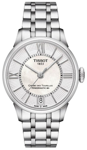 Buy Shop Tissot Chemin Des Tourelles Powermatic 80 Lady Silver Dial Silver Steel Strap Watch For Women - T099.207.11.118.00 USA Online