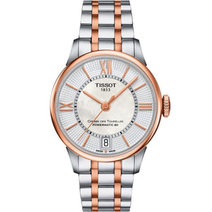 Buy Shop Tissot Chemin Des Tourelles Powermatic 80 Lady Silver Dial Two Tone Steel Strap Watch For Women - T099.207.22.118.02 USA Online
