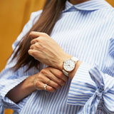 Buy Shop Tissot Chemin Des Tourelles Powermatic 80 Lady Silver Dial White Leather Strap Watch For Women - T099.207.36.118.00 USA Online