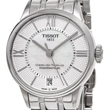 Buy Shop Tissot Chemin Des Tourelles Powermatic 80 Lady White Dial Silver Steel Strap Watch For Women - T099.207.11.037.00 USA Online