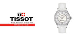 Buy Shop Tissot Chemin Des Tourelles Powermatic 80 Lady White Dial White Leather Strap Watch For Women - T099.207.16.116.00 USA Online