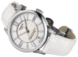 Buy Shop Tissot Chemin Des Tourelles Powermatic 80 Lady White Dial White Leather Strap Watch For Women - T099.207.16.116.00 USA Online