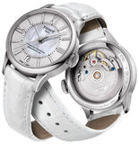Buy Shop Tissot Chemin Des Tourelles Powermatic 80 Lady White Dial White Leather Strap Watch For Women - T099.207.16.116.00 USA Online