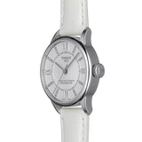 Buy Shop Tissot Chemin Des Tourelles Powermatic 80 Lady White Dial White Leather Strap Watch For Women - T099.207.16.116.00 USA Online