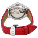 Buy Shop Tissot Chemin Des Tourelles Powermatic 80 Mother of Pearl White Dial Red Leather Strap Watch For Women - T099.207.16.118.00 USA Online