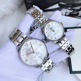 Buy Shop Tissot Chemin Des Tourelles Powermatic 80 Rubies Mother of Pearl Dial Silver Steel Strap Watch For Women - T099.207.11.113.00 USA Online