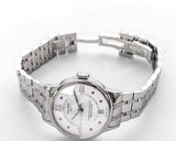 Buy Shop Tissot Chemin Des Tourelles Powermatic 80 Rubies Mother of Pearl Dial Silver Steel Strap Watch For Women - T099.207.11.113.00 USA Online