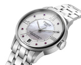 Buy Shop Tissot Chemin Des Tourelles Powermatic 80 Rubies Mother of Pearl Dial Silver Steel Strap Watch For Women - T099.207.11.113.00 USA Online