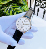 Buy Shop Tissot Chemin Des Tourelles Powermatic 80 Silver Dial Black Leather Strap Watch For Men - T099.407.16.037.00 USA Online