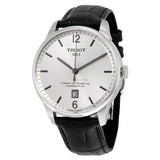 Buy Shop Tissot Chemin Des Tourelles Powermatic 80 Silver Dial Black Leather Strap Watch For Men - T099.407.16.037.00 USA Online