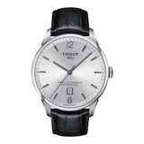 Buy Shop Tissot Chemin Des Tourelles Powermatic 80 Silver Dial Black Leather Strap Watch For Men - T099.407.16.037.00 USA Online