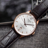 Buy Shop Tissot Chemin Des Tourelles Powermatic 80 Silver Dial Brown Leather Strap Watch For Men - T099.407.36.037.00 USA Online